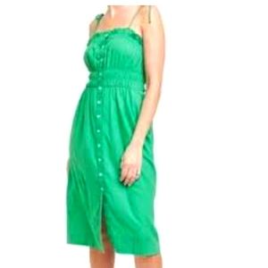 Universal Thread Linen Blend Spaghetti Strap Summer Dress w/ Pockets Size M